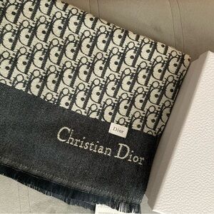 Dior Monogram Oblique Navy and grey Scarf